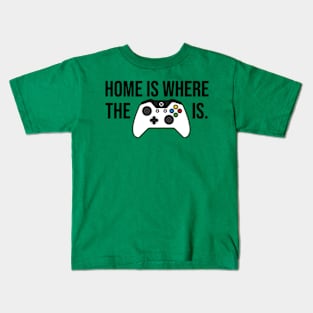 Home is Where the Xbox Controller Is Kids T-Shirt